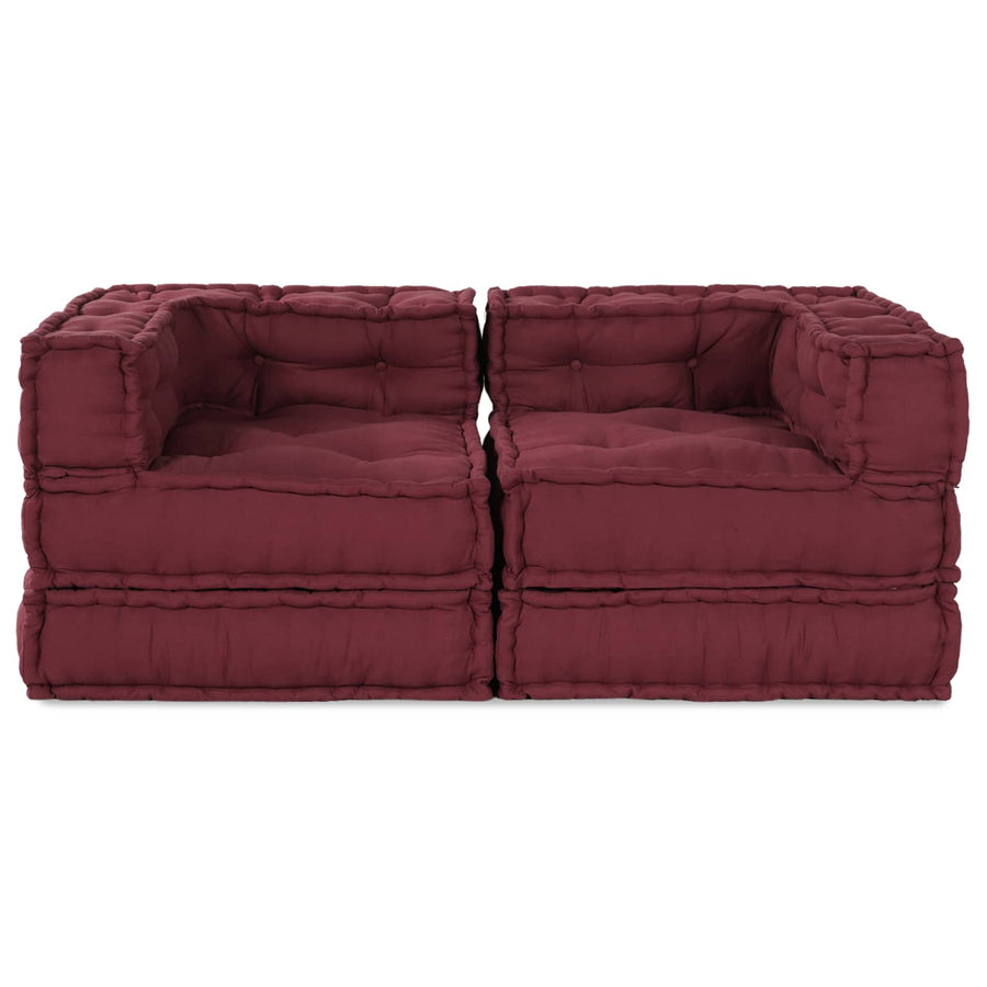 Modulair bank 2 pcs Bordeaux 140 x 70 x 56 cm Stof