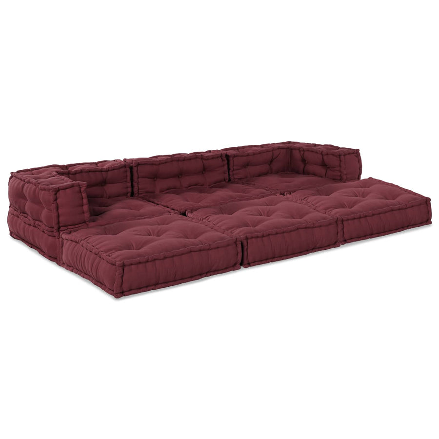 Modulair bank 3 pcs Bordeaux Stof