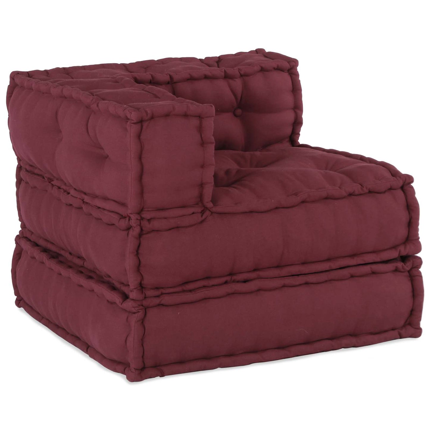 Modulair bank 3 pcs Bordeaux Stof