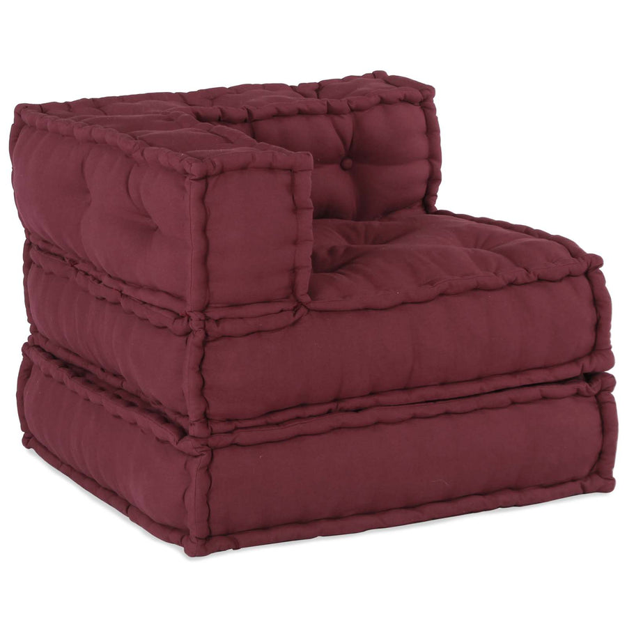 Modulair bank 3 pcs Bordeaux Stof