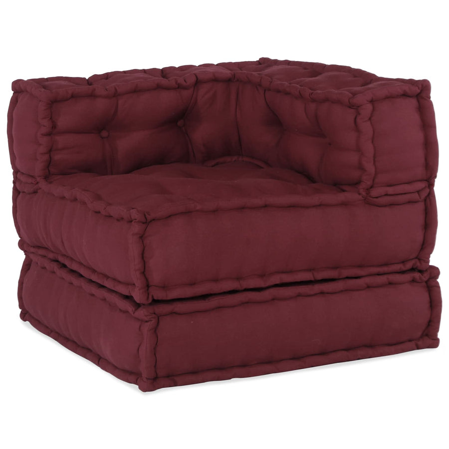 Modulair bank 3 pcs Bordeaux Stof