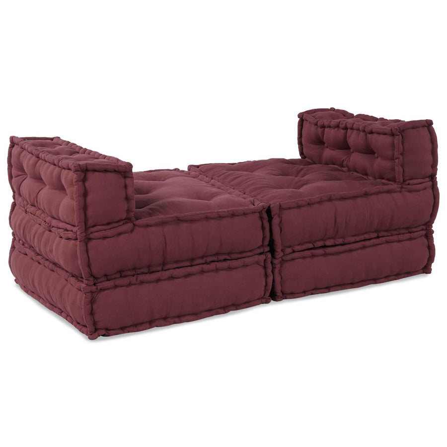 Modulair Bank 4 Pcs Bordeaux Stof