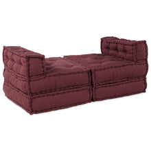Modulair Bank 4 Pcs Bordeaux Stof