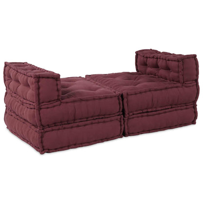 Modulair Bank 4 Pcs Bordeaux Stof