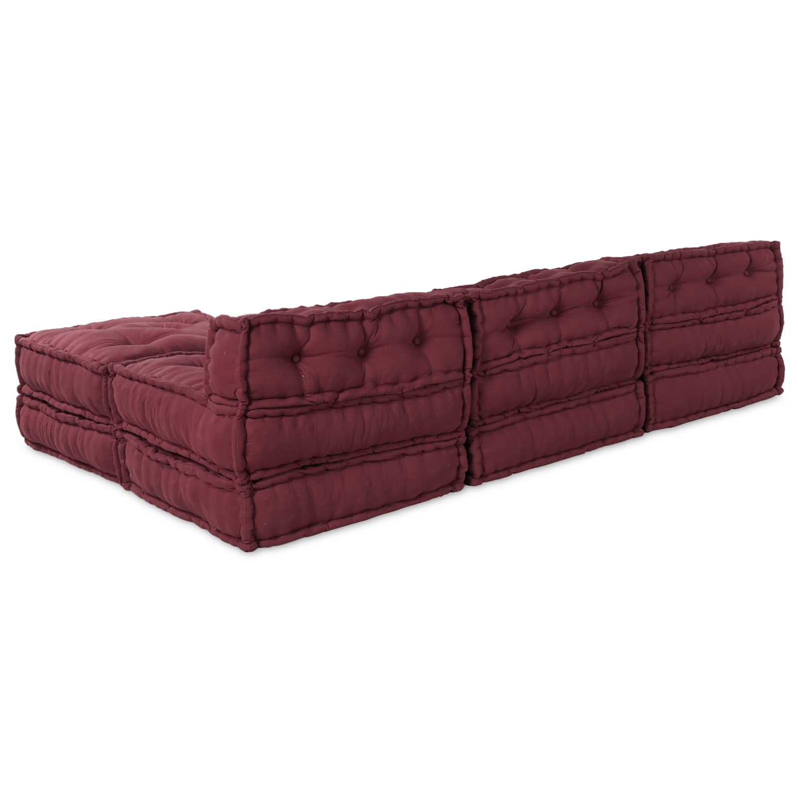 Modulair Bank 4 Pcs Bordeaux Stof