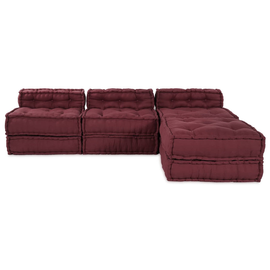 Modulair Bank 4 Pcs Bordeaux Stof