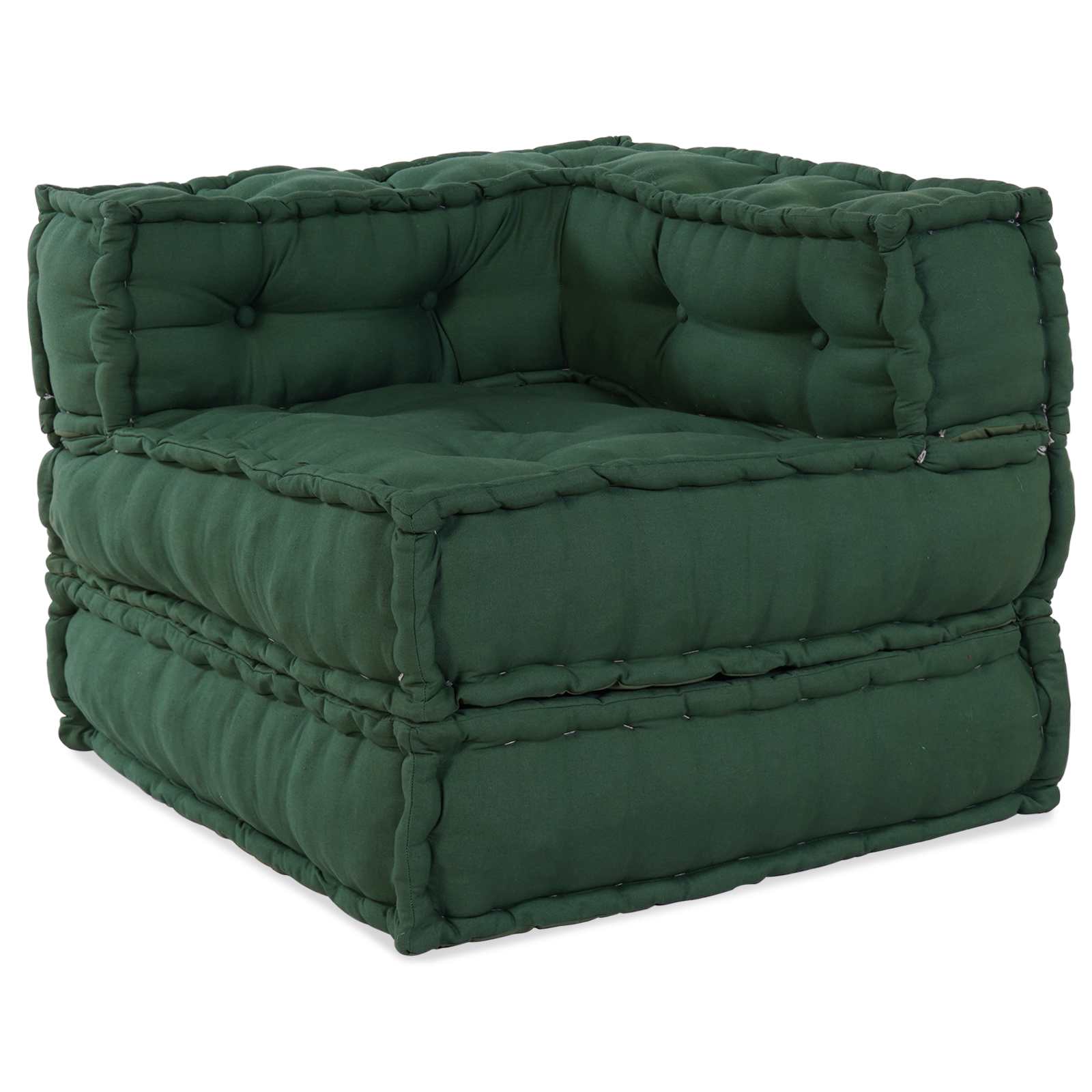 Modulair Bank 2 Pcs 140 X 70 X 56 Cm Stof Groen