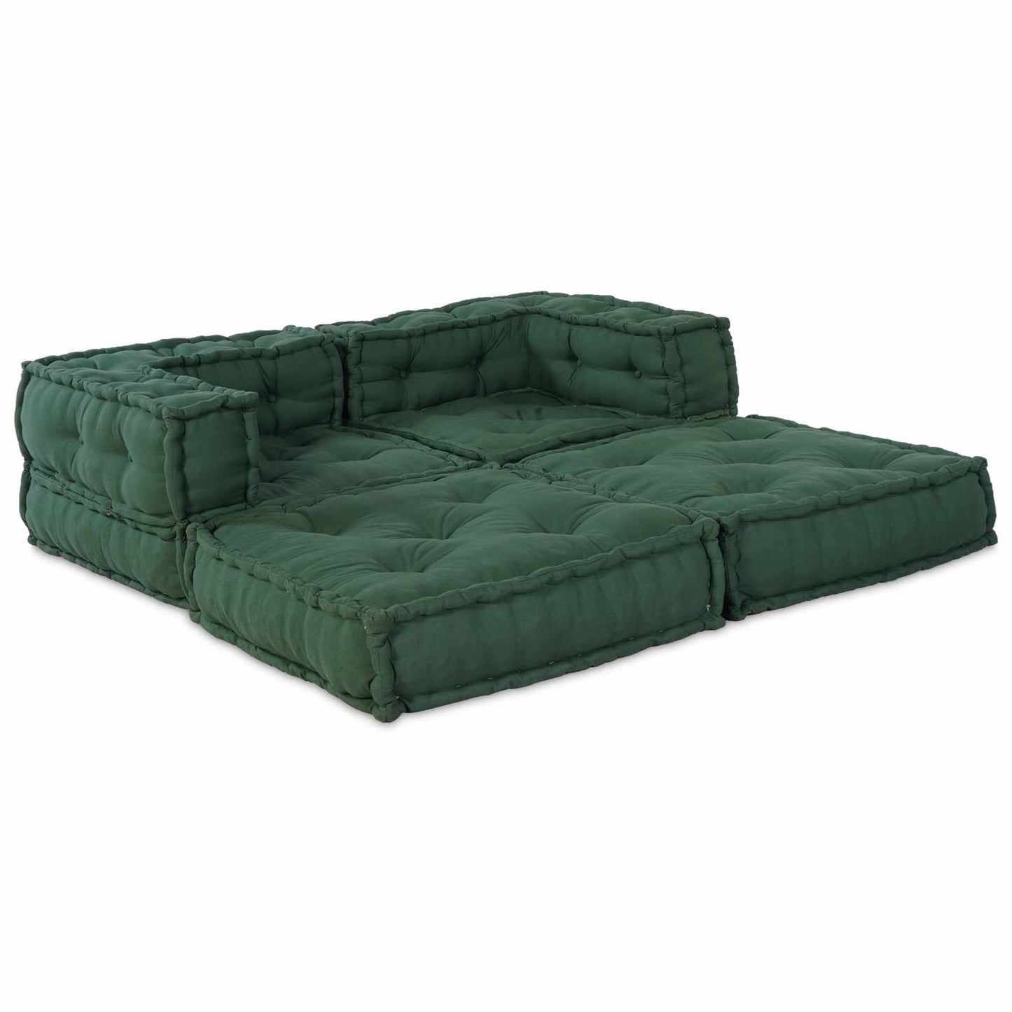Modulair Bank 2 Pcs 140 X 70 X 56 Cm Stof Groen