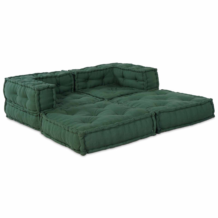 Modulair Bank 2 Pcs 140 X 70 X 56 Cm Stof Groen