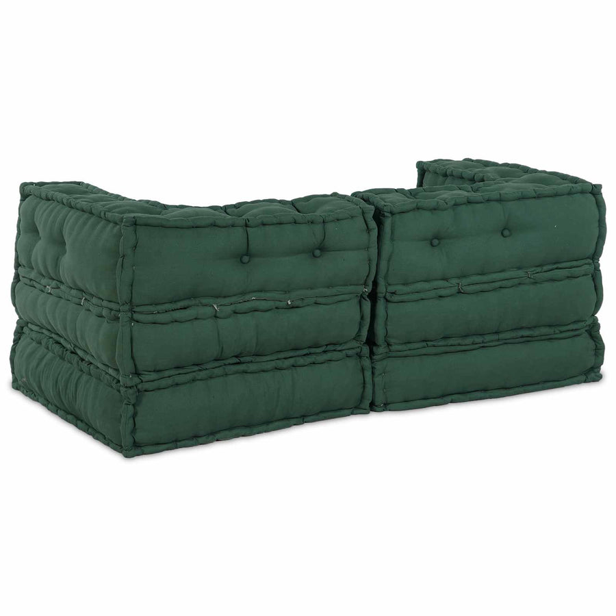 Modulair Bank 2 Pcs 140 X 70 X 56 Cm Stof Groen