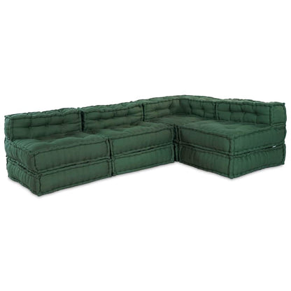 Modulair Bank 4 Pcs Groen Stof