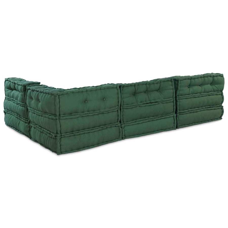 Modulair Bank 4 Pcs Groen Stof