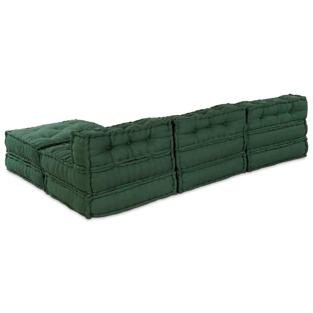 Modulair Bank 4 Pcs Groen Stof