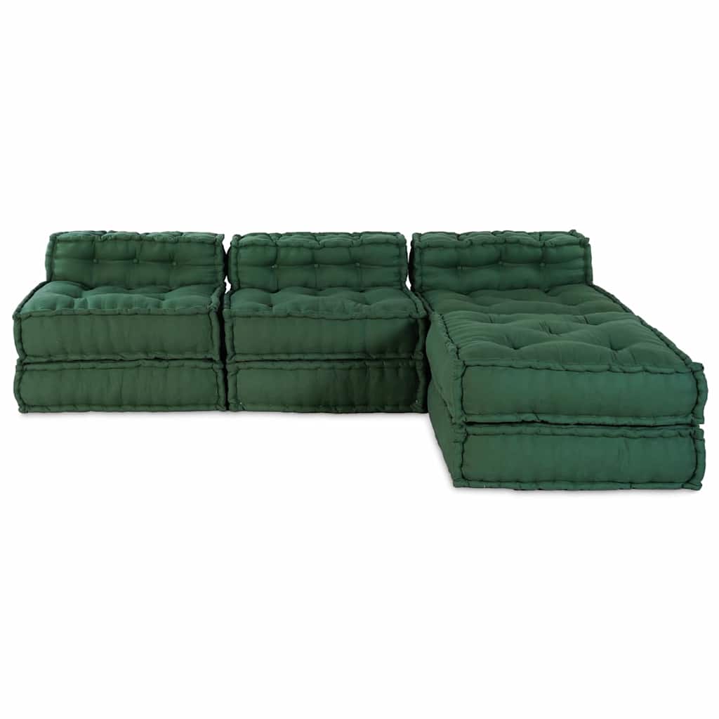 Modulair Bank 4 Pcs Groen Stof
