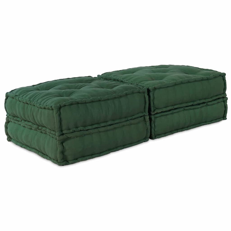 Modulair Bank 2 Pcs Groen 140 X 70 X 36 Cm Stof