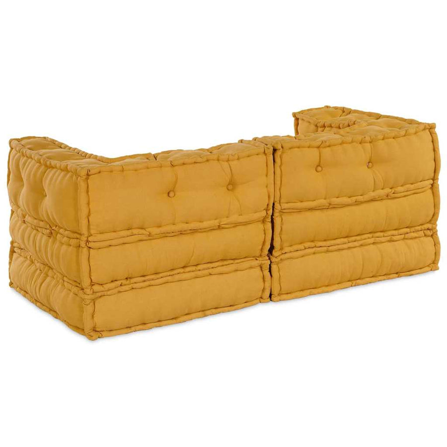 Modulaire patchwork bank 2 pcs Geel 140 x 70 x 56 cm Stof