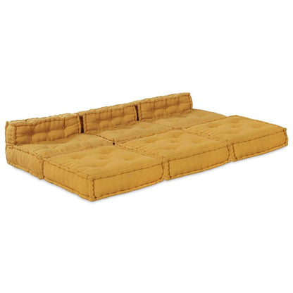 Modulair Bank 4 Pcs Stof Geel