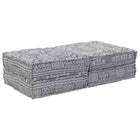 Modulaire bank 2 delen lichtgrijs 140x70x36 cm stof