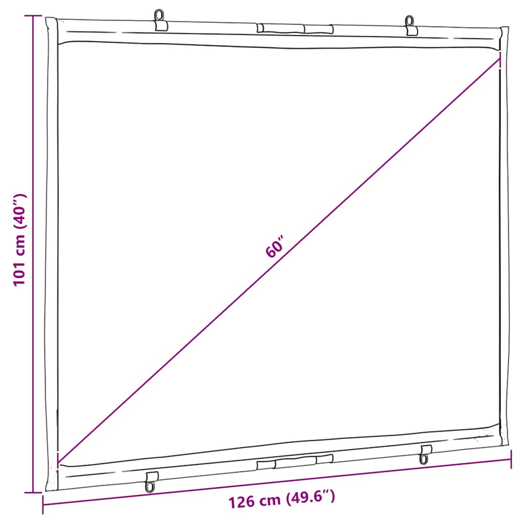 Projectiescherm wandhangend 60 inch 4:3