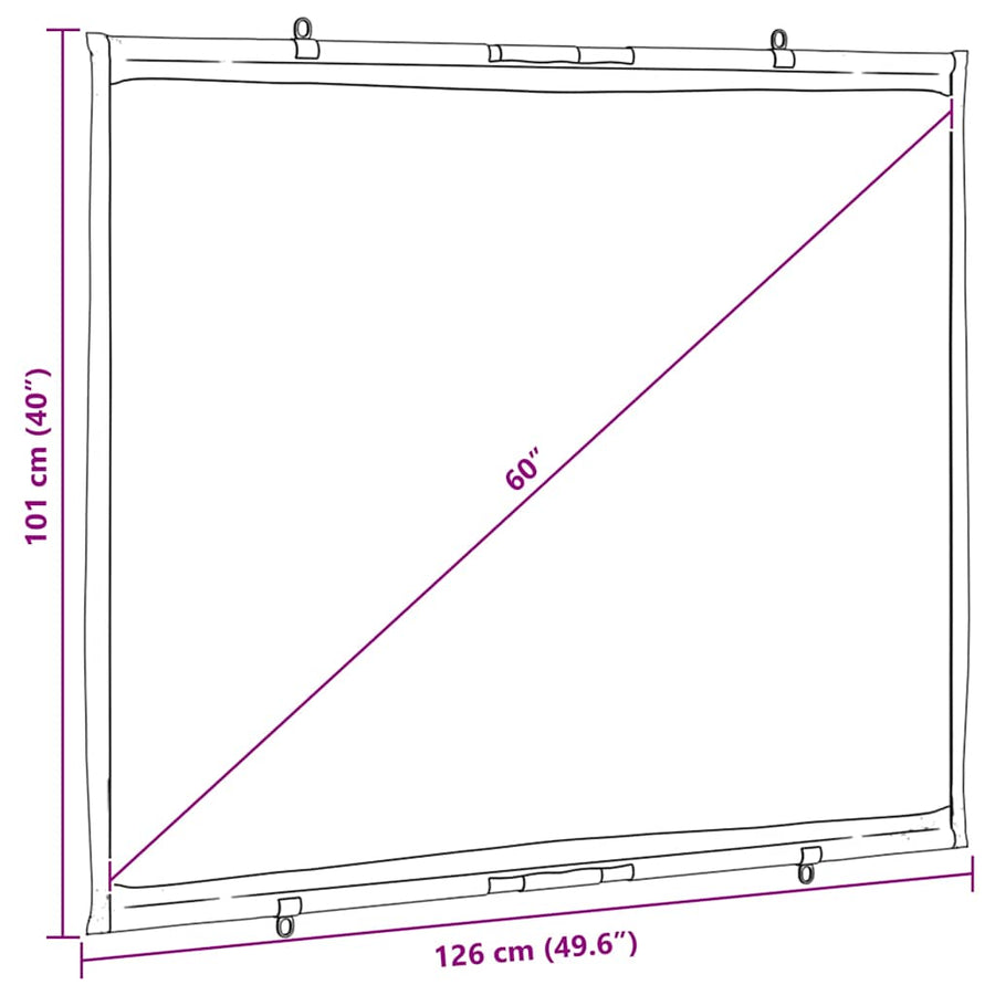 Projectiescherm wandhangend 60 inch 4:3