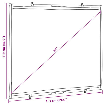 Projectiescherm wandhangend 72 inch 4:3