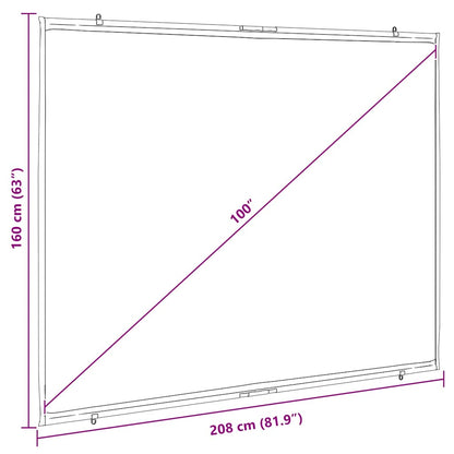 Projectiescherm wandhangend 100 inch 4:3