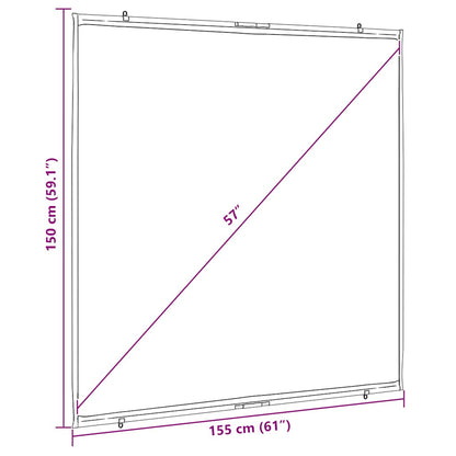 Projectiescherm wandhangend 81 inch 1:1