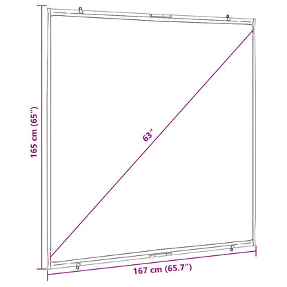 Projectiescherm wandhangend 89 inch 1:1