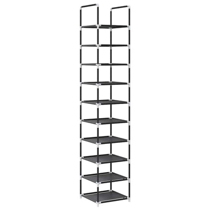 Schoenenrek 10-laags 33x33x174 cm nonwoven stof zwart