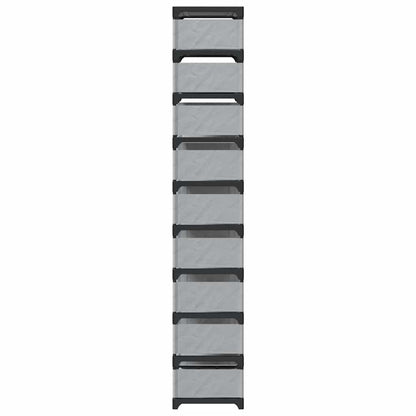 Schoenenrek 10-laags 54x28x158 cm nonwoven stof grijs