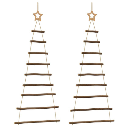 Hangende Kerstbomen Met Topsterren 2 St Natuurlijke Tak 55 x 120 cm
