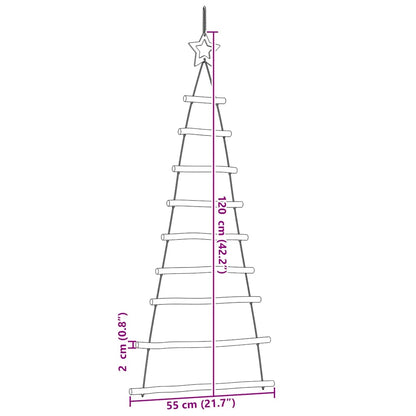 Hangende Kerstbomen Met Topsterren 2 St Natuurlijke Tak 55 x 120 cm