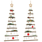 Hangende kerstbomen set van 2 stuks 55x120 cm