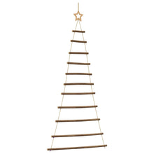 Hangende kerstboom met topster 74x150 cm natuurlijke tak