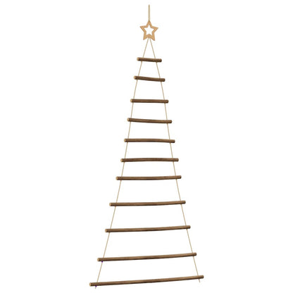 Hangende kerstboom met topster 74x150 cm natuurlijke tak
