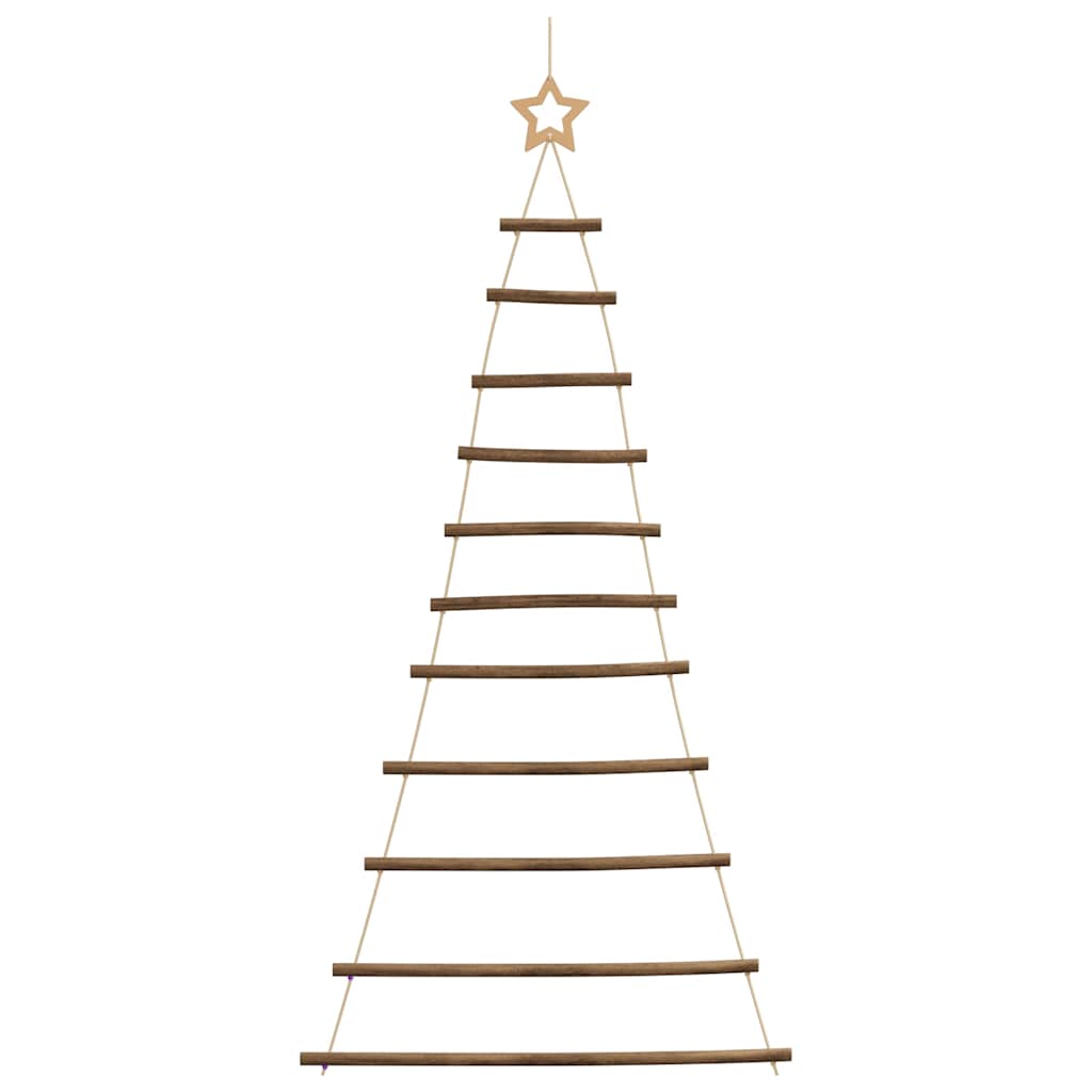 Hangende kerstboom met topster 74x150 cm natuurlijke tak