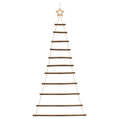 Hangende kerstboom met topster 74x150 cm natuurlijke tak