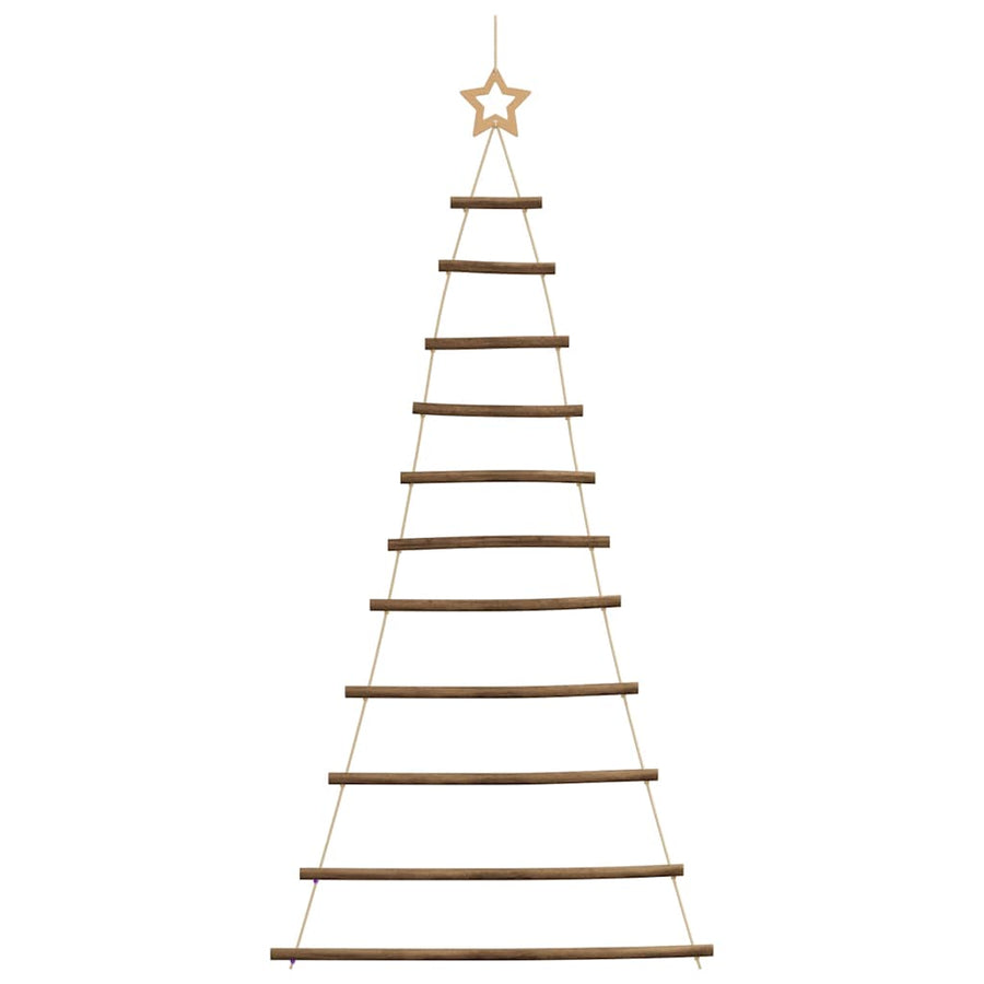 Hangende kerstboom met topster 74x150 cm natuurlijke tak