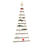 Hangende kerstboom met topster 74x150 cm naturel tak