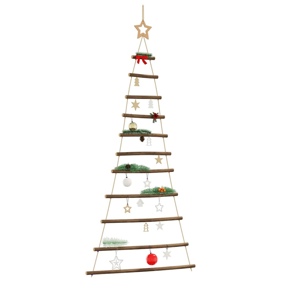 Hangende kerstboom met topster 74x150 cm natuurlijke tak