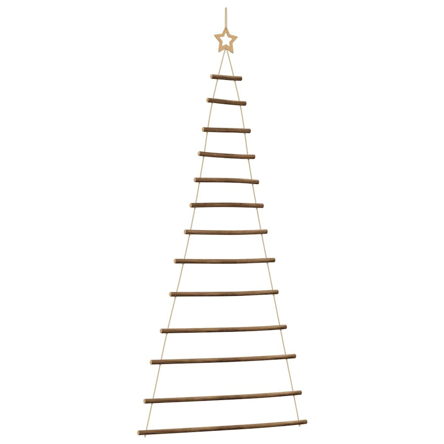 Hangende kerstboom met topster 86x180 cm natuurlijke tak
