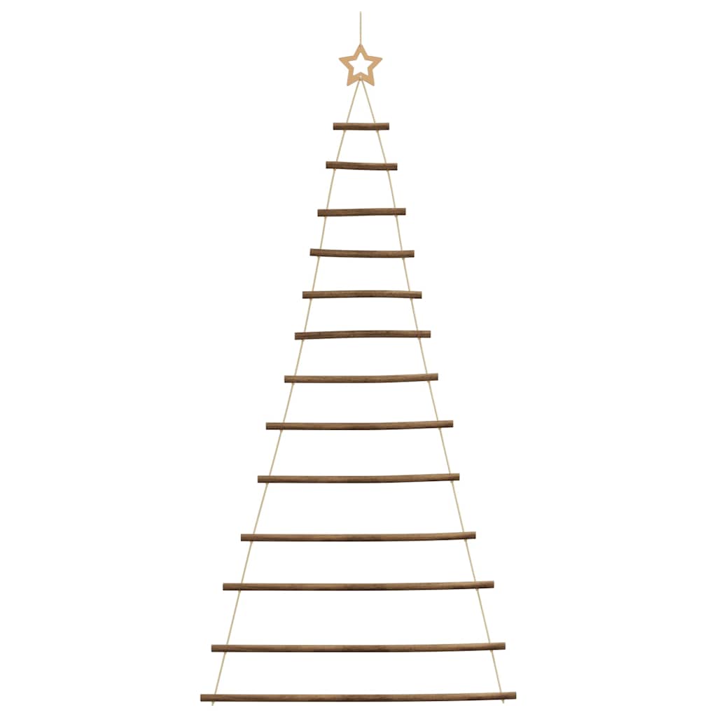 Hangende kerstboom met topster 86x180 cm natuurlijke tak