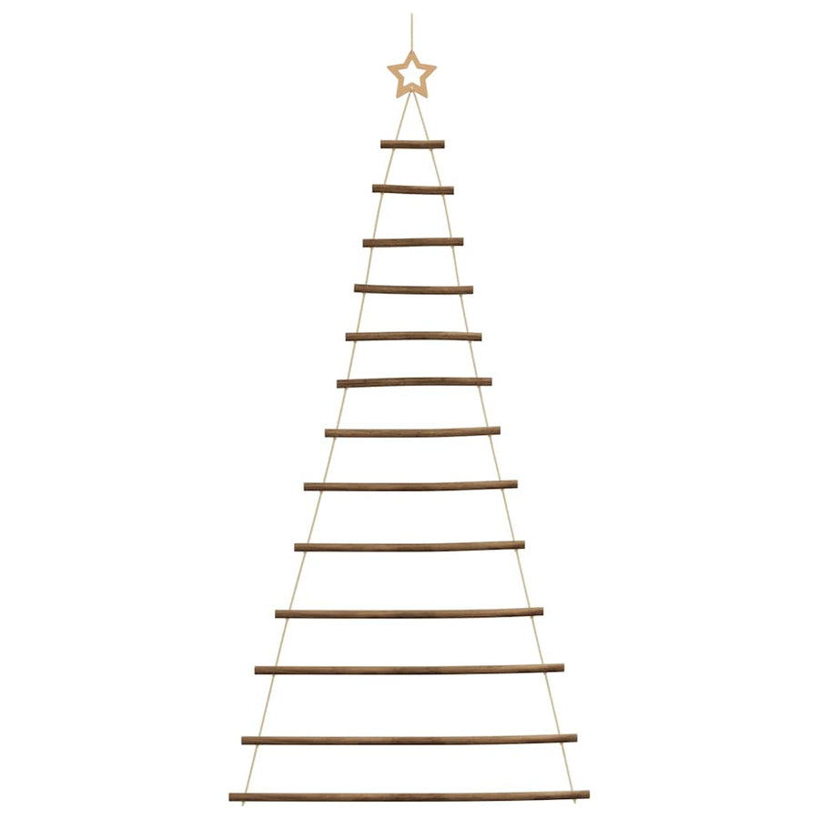 Hangende kerstboom met topster 86x180 cm natuurlijke tak