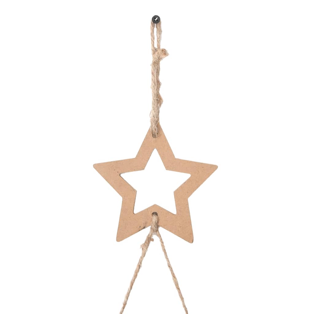 Hangende kerstboom met topster 86x180 cm natuurlijke tak