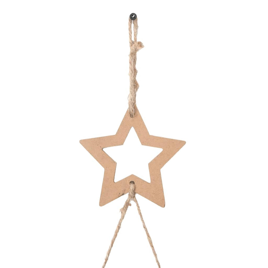 Hangende kerstboom met topster 86x180 cm natuurlijke tak