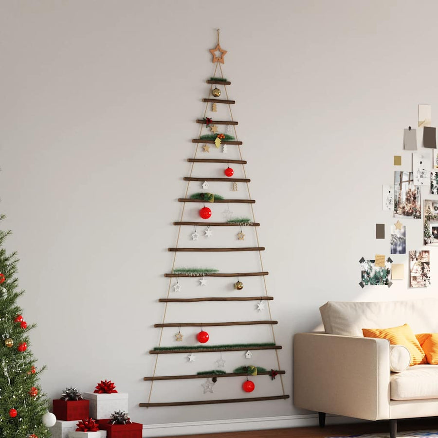 Hangende kerstboom met topster 100x210 cm natuurlijke tak