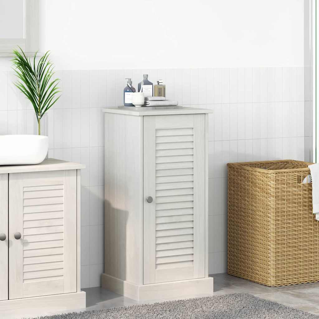 Badkamer Kast met plank met opslag met de deur Antiekwit Middelgroot MDF