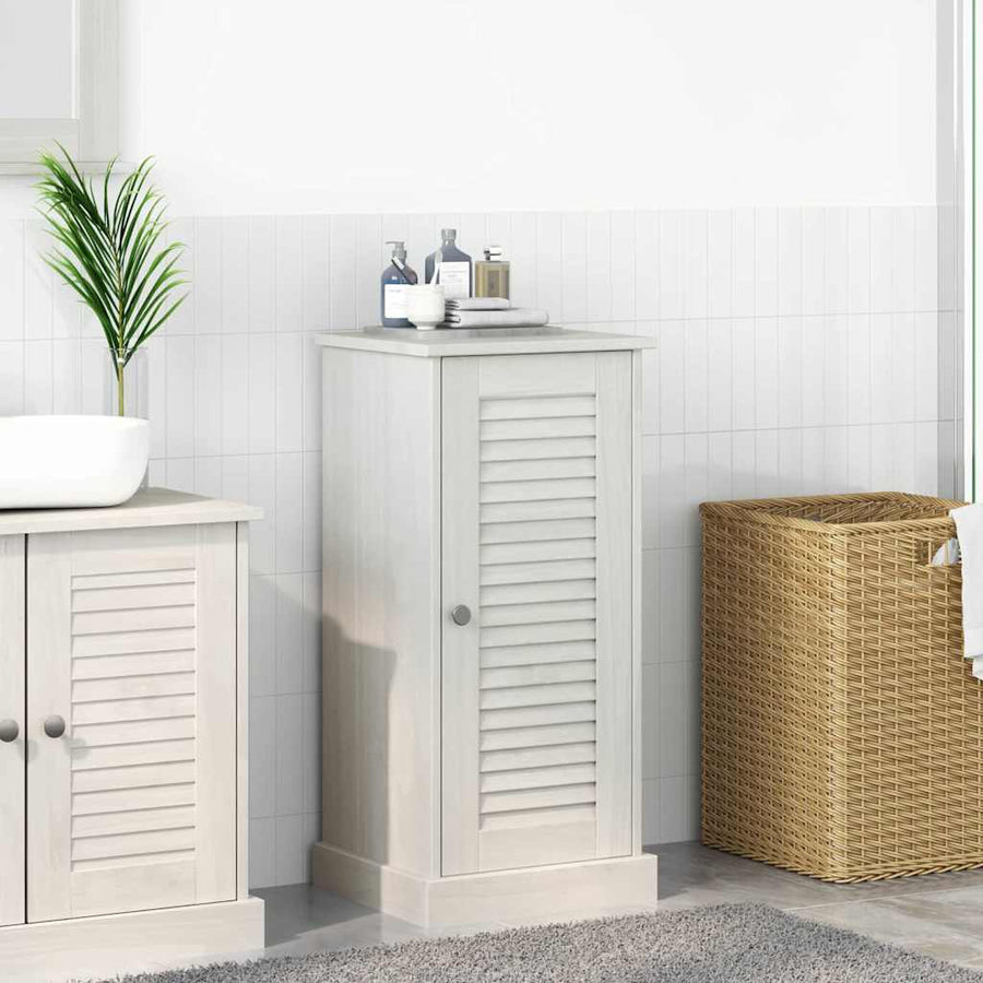 Badkamer Kast met plank met opslag met de deur Antiekwit Middelgroot MDF
