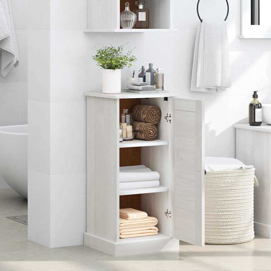 Badkamer Kast met plank met opslag met de deur Antiekwit Middelgroot MDF