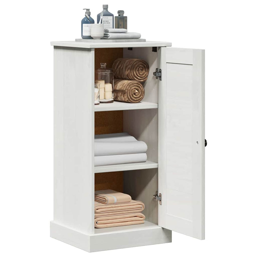 Badkamer Kast met plank met opslag met de deur Antiekwit Middelgroot MDF